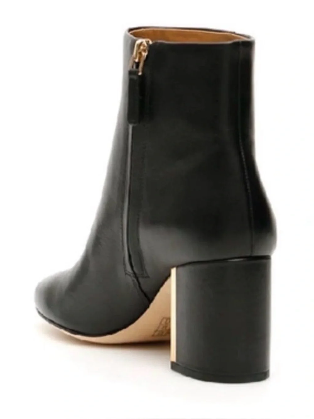 Tory Burch Black Leather Block Heel Ankle Boot Gigi | Size 10